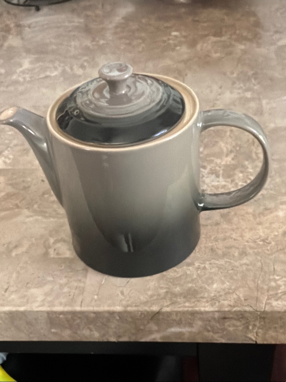 LE CREUSET Gray Ceramic Teapot with Ombre Glaze